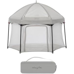 Dream On Me Onyx - Juego de corralito con dosel, corralito para bebés, portátil y ligero, corralito