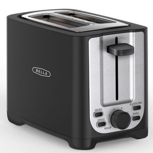BELLA Tostadora de 4 rebanadas con apagado automático, ranuras extra anchas y bandeja extraíble para