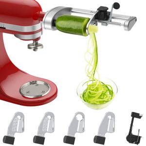 Bestand Accesorio espiralizador compatible con batidora de pie KitchenAid, viene con pelar, núcleo y