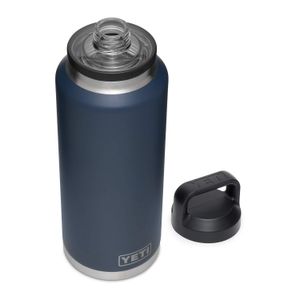 YETI Rambler - Botella de acero inoxidable con tapa para beber (46 onzas), color negro