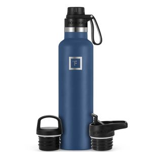 IRON FLASK - Botella de agua deportiva de 12 onzas, 16, 20, 24, 32, y 64 onzas, 3 tapas (tapa de
