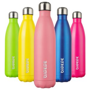BJPKPK Botellas de agua aisladas de 17 onzas / 16.9 fl oz, botellas de agua de acero inoxidable,