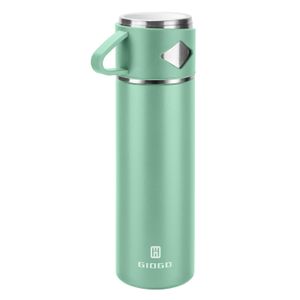Botella térmica de acero inoxidable de 16.9 fl oz/16.9 oz con aislamiento al vacío con taza para