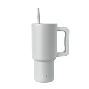 Simple Modern Vaso de 40 onzas con asa y tapa con pajilla, vaso aislado reutilizable, botella de