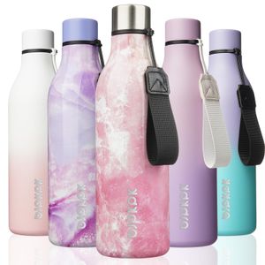 BJPKPK Botellas de agua aisladas, botella de agua de metal de acero inoxidable de 18 onzas con