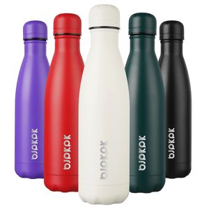 BJPKPK Botellas de agua aisladas de 17 onzas / 16.9 fl oz, botellas de agua de acero inoxidable,