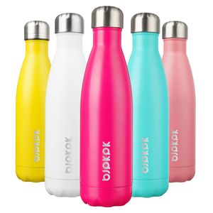 BJPKPK Botellas de agua aisladas de 17 onzas / 16.9 fl oz, botellas de agua de acero inoxidable,
