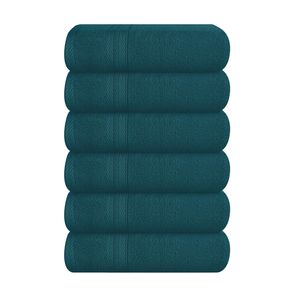 BOUTIQUO Juego de toallas de 8 piezas 100% algodón hilado en anillo, 2 toallas de baño de 27 x 54, 2