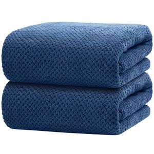HOMEXCEL Juego de 2 toallas de baño de microfibra, ultra suave, altamente absorbente, toallas