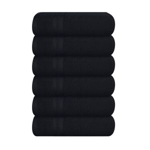 BOUTIQUO Juego de toallas de 8 piezas 100% algodón hilado en anillo, 2 toallas de baño de 27 x 54, 2