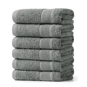 Aibaser Toallas de baño de viscosa hechas de algodón de bambú, 27 x 54 pulgadas, toallas naturales