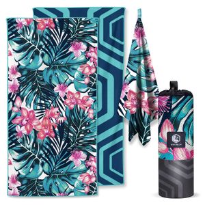 VENTURE 4TH Toalla de playa de microfibra: secado rápido, compacta, sin arena, absorbente, a prueba