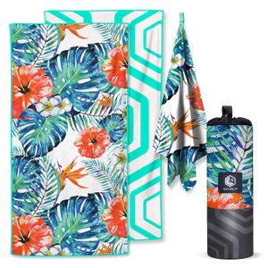 VENTURE 4TH Toalla de playa de microfibra: secado rápido, compacta, sin arena, absorbente, a prueba