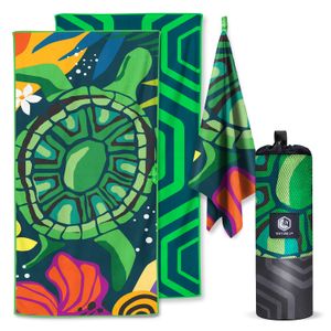 VENTURE 4TH Toalla de playa de microfibra: secado rápido, compacta, sin arena, absorbente, a prueba