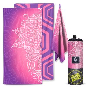 VENTURE 4TH Toalla de playa de microfibra: secado rápido, compacta, sin arena, absorbente, a prueba