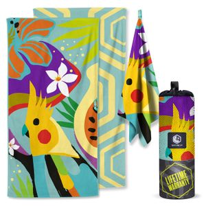 VENTURE 4TH Toalla de playa de microfibra: secado rápido, compacta, sin arena, absorbente, a prueba