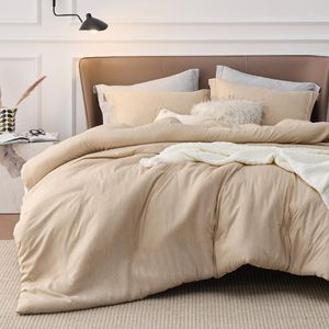 Bedsure Funda de edredón gris tamaño King – Funda de edredón supersuave teñida catiónica para niños