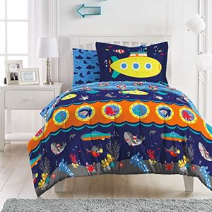 dream FACTORY Juego completo de cama infantil de 5 piezas fácil de lavar de microfibra súper suave,