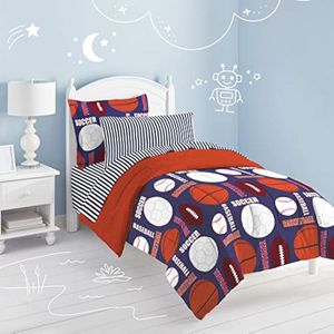 dream FACTORY Juego completo de cama infantil de 5 piezas fácil de lavar de microfibra súper suave,
