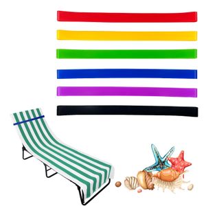growell Bandas de toalla de playa (paquete de 6) – Clips de toalla de playa de goma elástica para