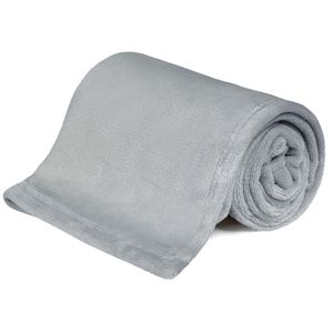 KMUSET - Manta decorativa de vellón, color gris, manta para la cama de microfibra, ligera,