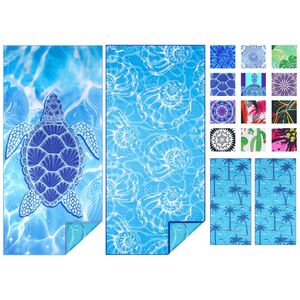 Toalla de microfibra para playa, no se le pega la arena, de secado rápido, súper absorbente, ligera,