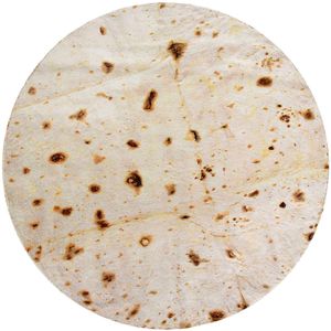 Manta gigante CASOFU con diseño de tortilla de harina, doble vista, manta para tu familia, suave y