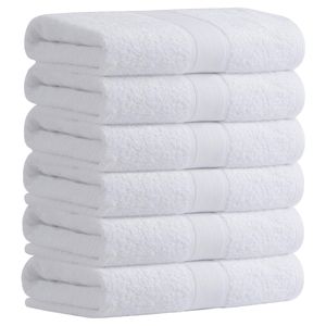 Aibaser Toallas de baño de viscosa hechas de algodón de bambú, 27 x 54 pulgadas, toallas naturales