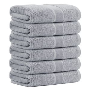 Aibaser Toallas de baño de viscosa hechas de algodón de bambú, 27 x 54 pulgadas, toallas naturales