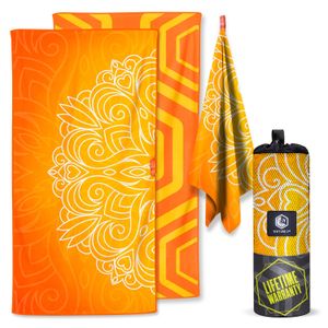 VENTURE 4TH Toalla de playa de microfibra: secado rápido, compacta, sin arena, absorbente, a prueba