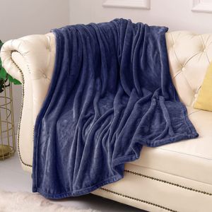 KMUSET - Manta decorativa de vellón, color gris, manta para la cama de microfibra, ligera,