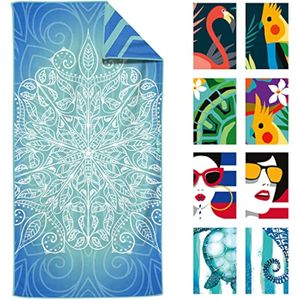 VENTURE 4TH Toalla de playa de microfibra: secado rápido, compacta, sin arena, absorbente, a prueba