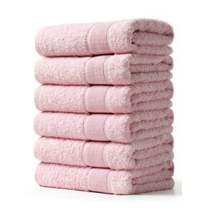 Aibaser Toallas de baño de viscosa hechas de algodón de bambú, 27 x 54 pulgadas, toallas naturales