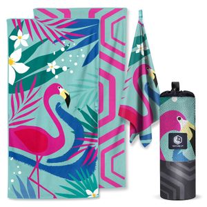 VENTURE 4TH Toalla de playa de microfibra: secado rápido, compacta, sin arena, absorbente, a prueba