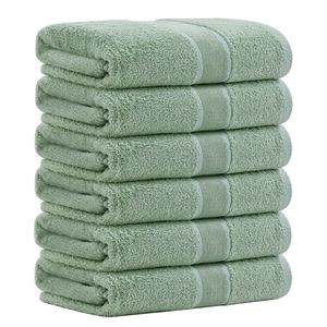 Aibaser Toallas de baño de viscosa hechas de algodón de bambú, 27 x 54 pulgadas, toallas naturales