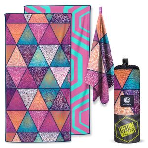 VENTURE 4TH Toalla de playa de microfibra: secado rápido, compacta, sin arena, absorbente, a prueba