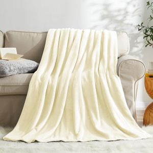 KMUSET - Manta decorativa de vellón, color gris, manta para la cama de microfibra, ligera,