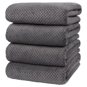 HOMEXCEL Juego de 2 toallas de baño de microfibra, ultra suave, altamente absorbente, toallas