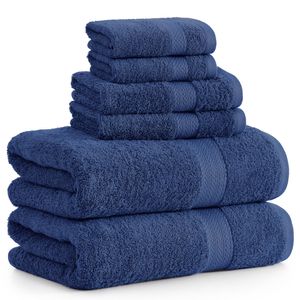 LANE LINEN Juego de toallas de baño para baño, 100% algodón, 6 piezas, absorbentes, secado rápido, 2