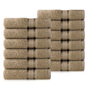 Juego de de toallas supersuaves de algodón de 21 oz, con banda de rayón, cuidado fácil con lavado a