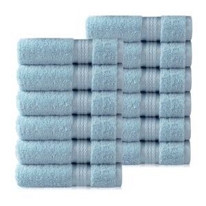 Juego de de toallas supersuaves de algodón de 21 oz, con banda de rayón, cuidado fácil con lavado a