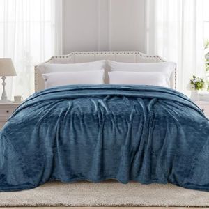 TOONOW Manta de forro polar súper suave y acogedora de 50 x 60 pulgadas, ligera, mullida, cómoda,