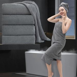Juego de 4 toallas de baño color gris, toallas de 35 x 70 pulgadas, microfibra ultra suave, toalla