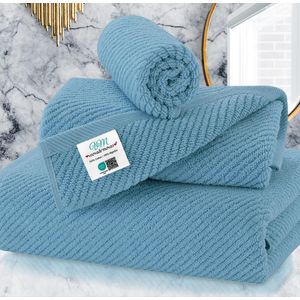 Juego de 6 toallas de baño, juego de regalo de lujo, 2 toallas de baño de 30 x 56 pulgadas, 2