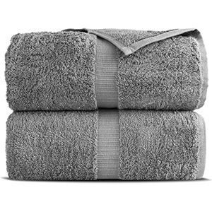 Towel Bazaar - Toallas de algodón turco prémium supersuave y absorbente (toalla de baño de 2 piezas,