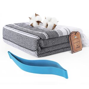 Genovega Juego de 4 toallas de playa turcas de algodón, extra grandes, de secado rápido, sin arena,