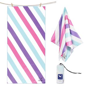 Whale Flotilla Paquete de 4 toallas de playa grandes de secado rápido (30 x 60 pulgadas), juego de