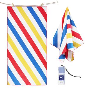 Whale Flotilla Paquete de 4 toallas de playa grandes de secado rápido (30 x 60 pulgadas), juego de