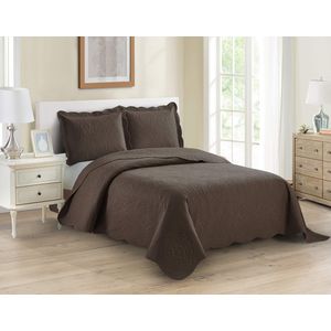 Home Collection - Juego de cubrecama de lujo holgada repujada liviana de color liso