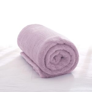Exclusivo Mezcla - Manta de vellón mullido, grande para sofá, cama, sofá (50 x 70 pulgadas, rosa